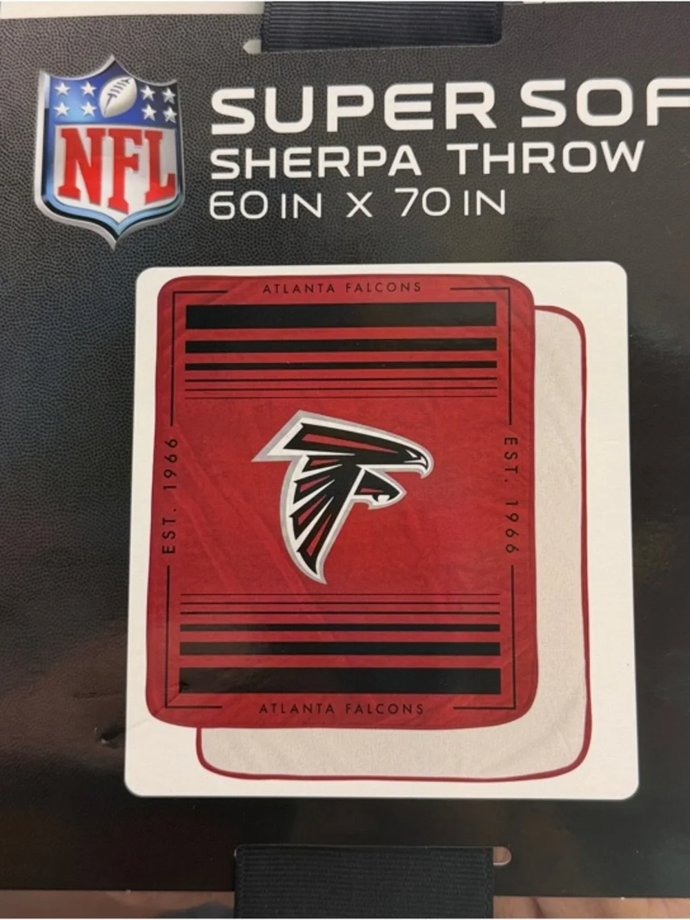 Atlanta Falcons Red Sherpa Throw Blanket - Super Soft Team Throw
